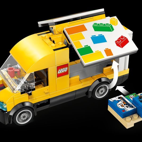 Конструктор Лего Сити желтый фургон доставки игровой набор Lego City Delivery Van 60500 60500 фото