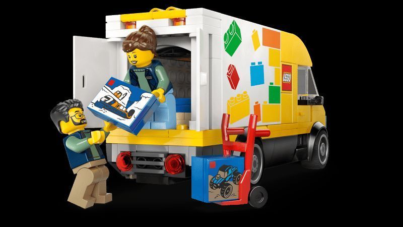 Конструктор Лего Сити желтый фургон доставки игровой набор Lego City Delivery Van 60500 60500 фото