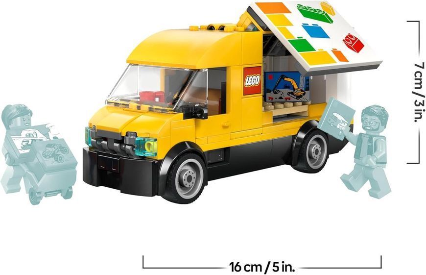 Конструктор Лего Сити желтый фургон доставки игровой набор Lego City Delivery Van 60500 60500 фото