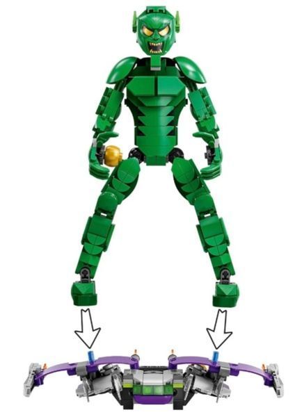 Конструктор Лего Марвел фигурка Зеленого Гоблина для сборки Lego Marvel Green Goblin Construction Figure 76284 76284 фото