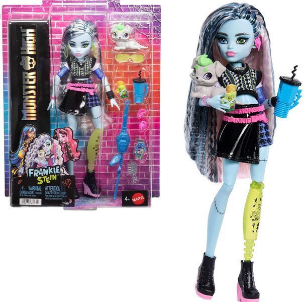 Лялька Монстер Хай Френкі Штейн у джинсовій куртці Monster High Frankie Stein JHK31 JHK31 фото