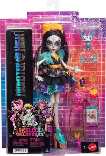 Кукла Монстер Хай Скелита Калаверас коллекционная Monster High Skelita Calaveras JHK34 JHK34 фото