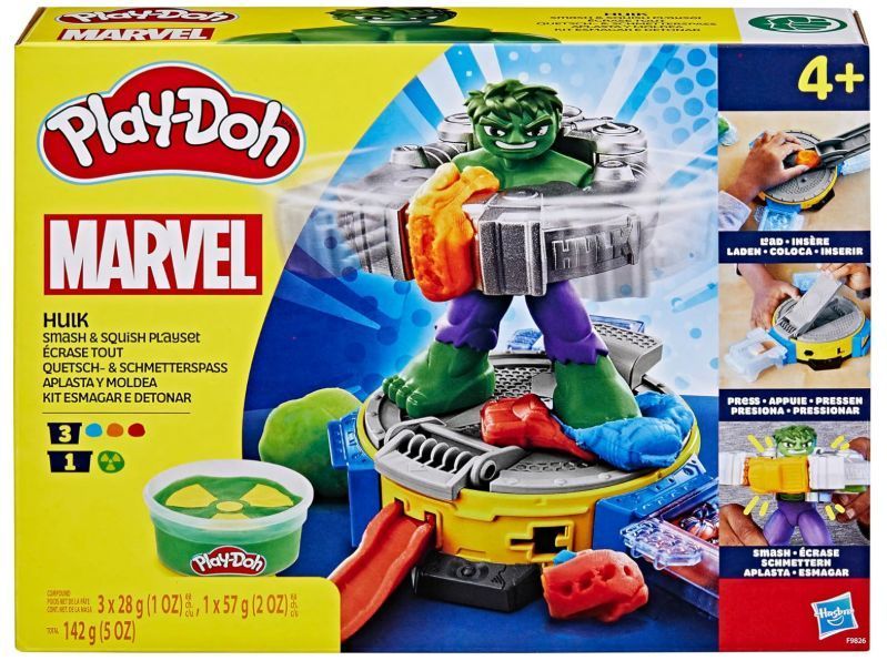 Набор для лепки Марвел Халк пластилин Плей-До с формами Play-Doh Marvel Hulk F9826 F9826 фото