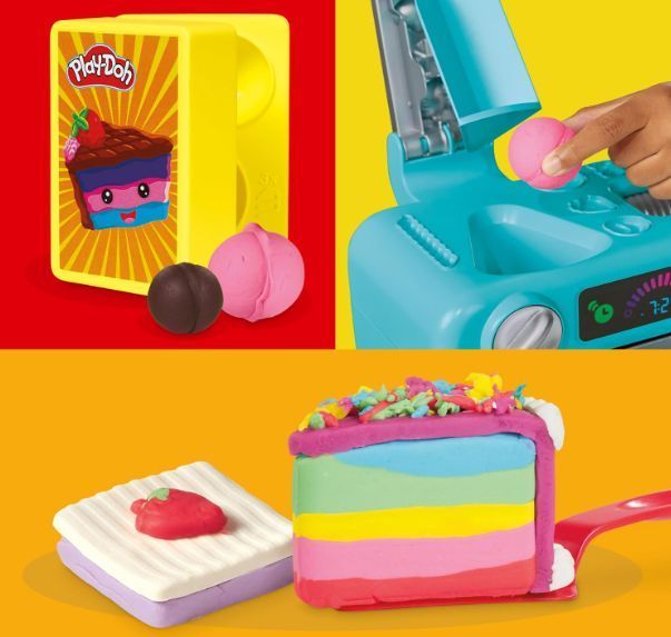 Набір для ліплення Плей-До супер торт кондитерська з аксесуарами Play-Doh Super Slice Cake G0497 G0497 фото