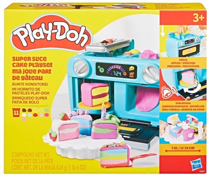 Набір для ліплення Плей-До супер торт кондитерська з аксесуарами Play-Doh Super Slice Cake G0497 G0497 фото