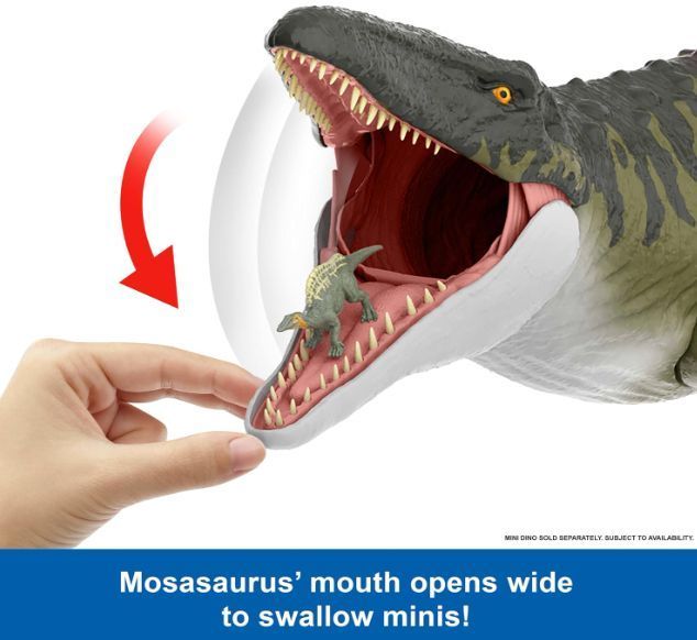 Фигурка Мозазавр Мир Юрского периода Возрождение с 2 атаками Jurassic World Mattel JGB51 JGB51 фото