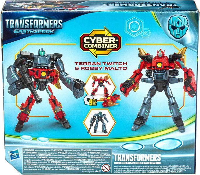 Набір Трансформери EarthSpark Cyber-Combiner Терран Твіч та Роббі Малто ігровий набір Transformers EarthSpark F84385 фото