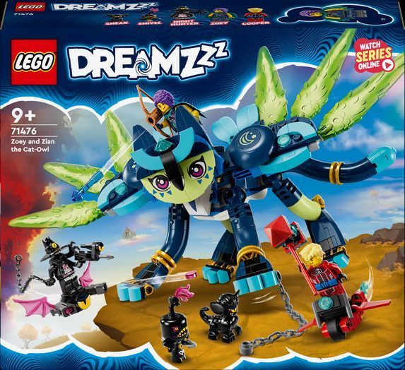 Конструктор Лего Дрімз Зоя та кіт-сова Зіан пригодницький набір Lego DREAMZzz Zoey and Zian the Cat-Owl 71476 71476 фото