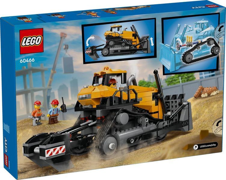 Конструктор Лего Сити желтый бульдозер строительная техника Lego City Yellow Bulldozer 60466 60466 фото