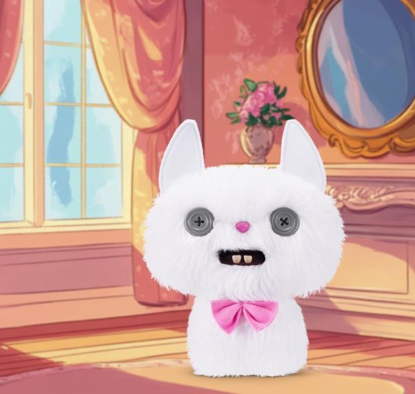 Мягкая игрушка Фугглер плюшевый белый кот ZURU Fuggler Alley Cats Cheezee 15752G 15752G фото