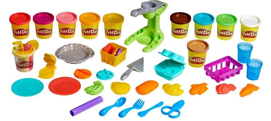 Набір Плей До для ліплення 11 баночок ЕКОупаковка кухня Play-Doh Market Kitchen Hasbro F7396 F7396 фото