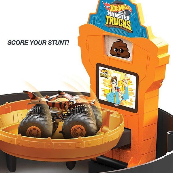 Трек Хот Вилс монстр-трак автотрек трюковая арена Hot Wheels Monster Trucks Stunt HHY74 HHY74 фото