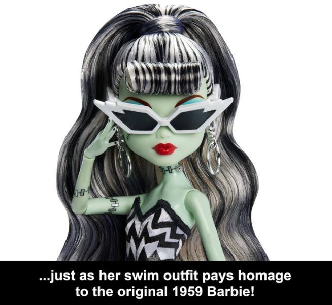 Коллекционная кукла Фрэнки Штейн Монстер Хай Барби Monster High x Barbie Frankie Stein Mattel JHK28 JHK28 фото