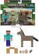 Игровой набор фигурок Майнкрафт Стив и Ослик Mattel Minecraft Steve Donkey JCN54 JCN54 фото 1