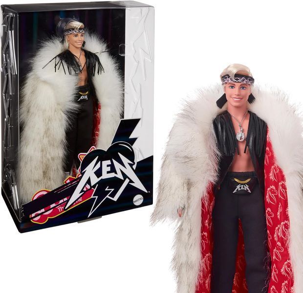Коллекционный Кен в шубе из искусственного меха Барби Barbie The Movie Ken Fur Coat HRF31 HRF31 фото