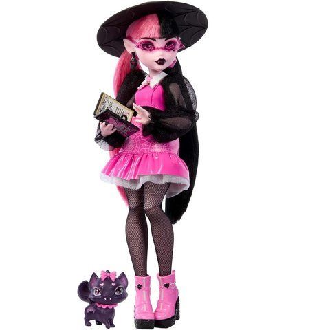 Лялька Монстер Хай Дракулаура та вихованець колекційна Monster High Draculaura HRP64 HRP64 фото