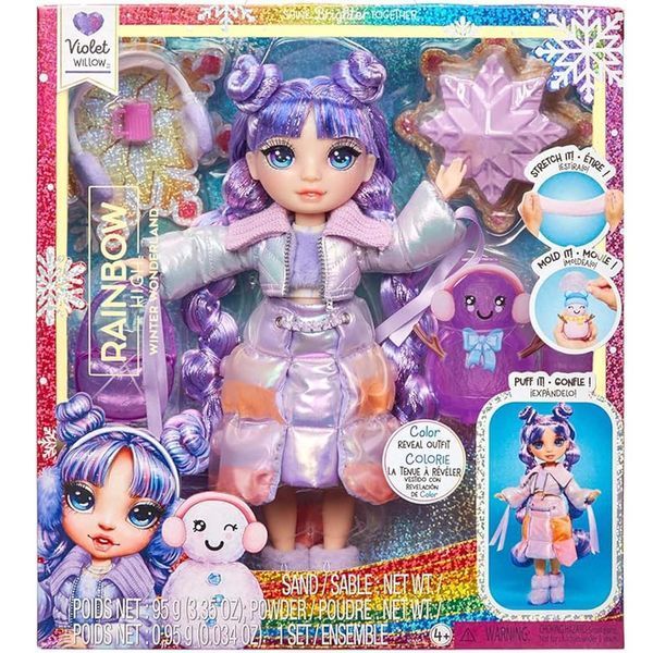 Лялька Рейнбоу Хай зимова серія Віолетта зимові вбрання Rainbow High Winter Wonderland Violet 514558 514558 фото