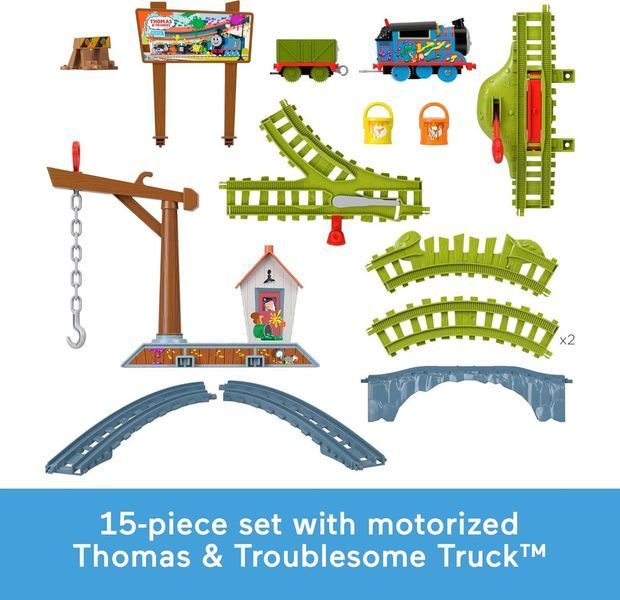 Железная дорога Томас и друзья доставка краски игровой набор Thomas Paint Delivery HTN34 HTN34 фото