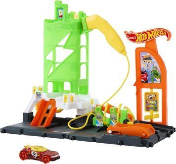 Трек Хот Вілс Сіті заправна станція бензгонка Hot Wheels Gas Station HTN79 HTN79 фото