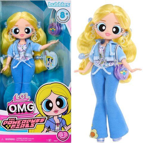Лялька ЛОЛ ОМГ суперкрихта Баблс Супердівчатка ігровий набір LOL Surprise Powerpuff Girls Bubbles 542926 542926 фото