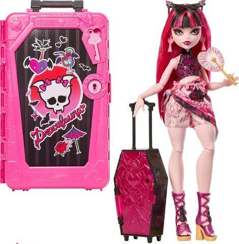 Лялька Монстер Хай Дракулаура шафа валіза моторошні канікули Monster High Draculaura JDR50 JDR50 фото