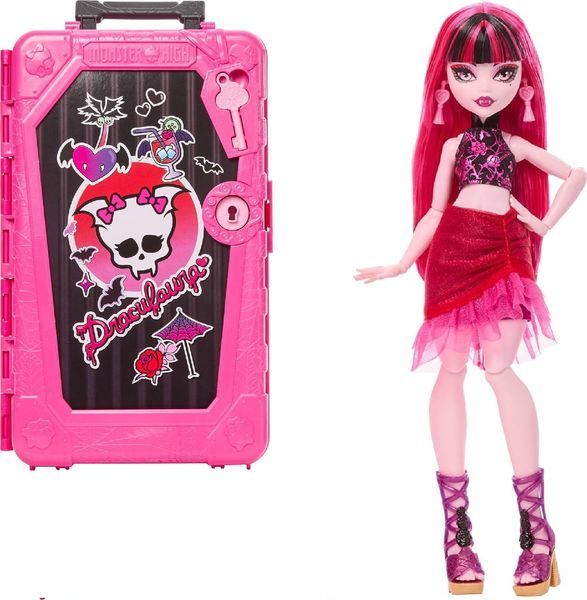 Лялька Монстер Хай Дракулаура шафа валіза моторошні канікули Monster High Draculaura JDR50 JDR50 фото