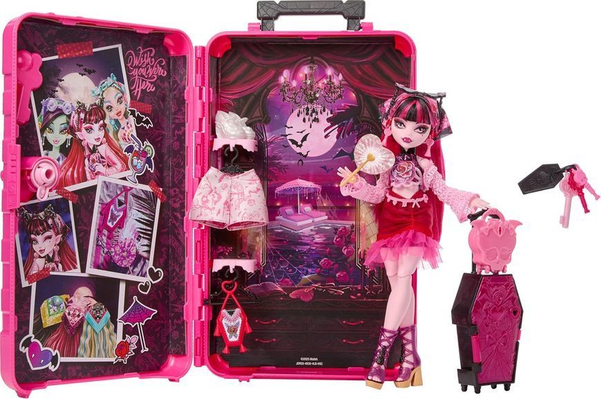 Лялька Монстер Хай Дракулаура шафа валіза моторошні канікули Monster High Draculaura JDR50 JDR50 фото