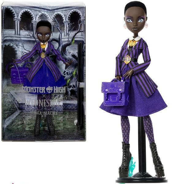 Лялька Монстер Хай Венсдей Б'янка Буркало колекційна лялька Monster High Wednesday Bianca Barclay JDR71 JDR71 фото