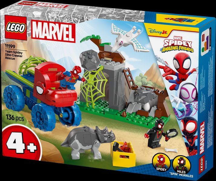 Конструктор Лего Марвел динозаврий спасательный транспорт команды Паука Lego Marvel Super Heroes 11199 11199 фото