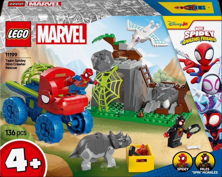 Конструктор Лего Марвел динозаврий спасательный транспорт команды Паука Lego Marvel Super Heroes 11199 11199 фото