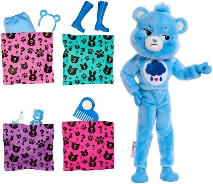 Кукла Барби сюрприз Заботливые Медведи Grumpy Bear с аксессуарами Barbie Cutie Reveal Grumpy Bear JCN96 JCN96 фото