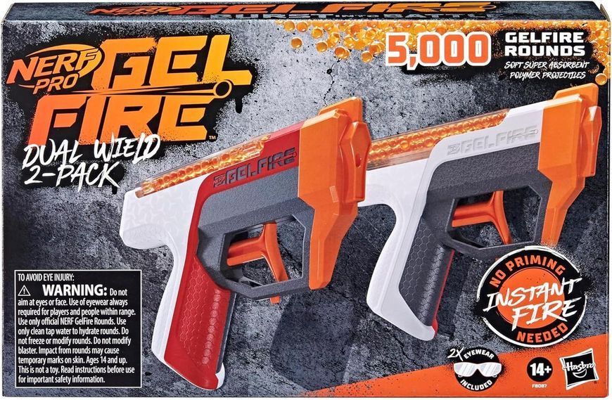 Набір Нерф Гелфаєр про дуо з 2 бластерами стріляє гелем Nerf Pro Gelfire Dual Wield Pack F8087 F8087 фото