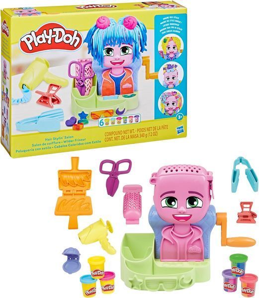Набор для лепки Плей До салон причесок стилист игровой набор с массой Play-Doh Hair Stylin' Salon F8807 F8807 фото